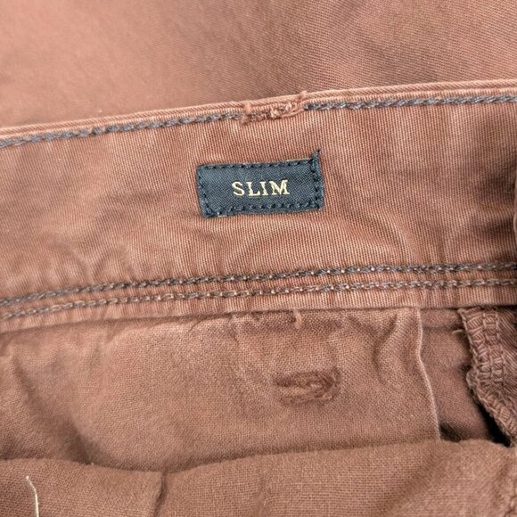 (2/$20) American Eagle Burgundy Slim Fit Chino Pants - Picture 5 of 7